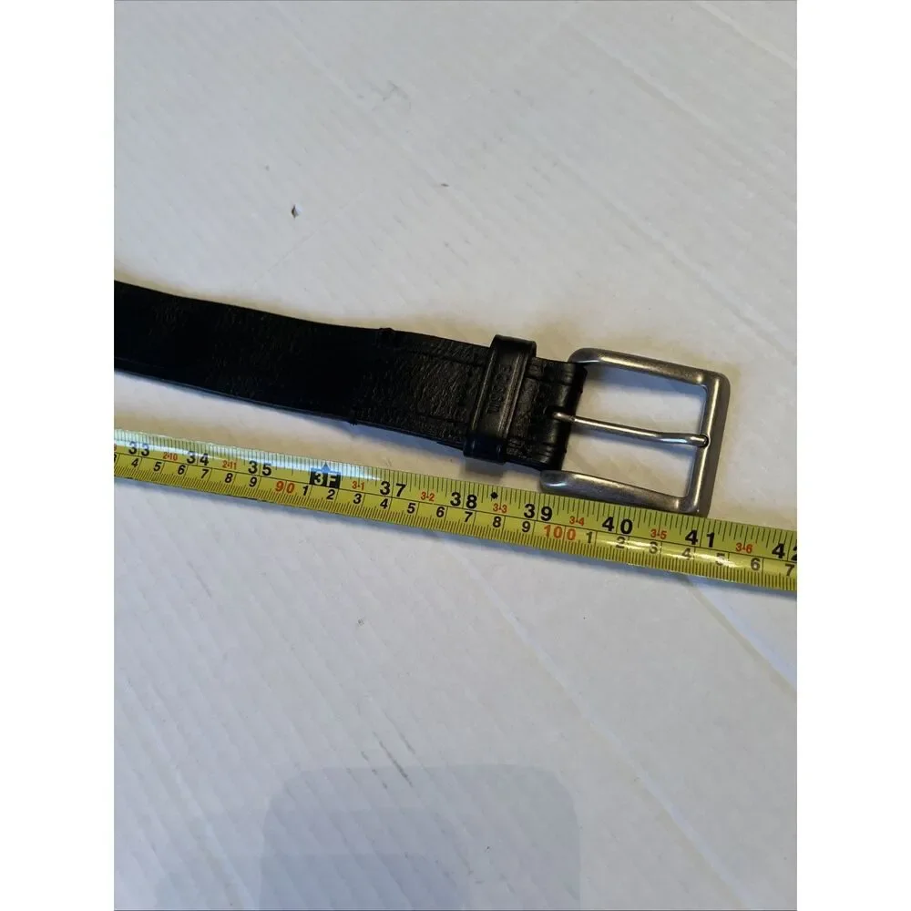 Fossil 34/85 Leather Belt Black Mens VERY GOOD